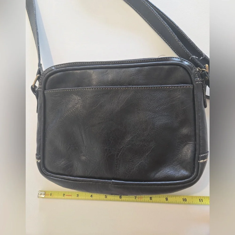 Black Leather Crossbody Bag